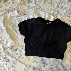 SHEIN Black and White Crop Tops